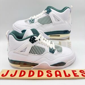 Nike Air Jordan 4 Retro White Oxidized Green GS FQ8213-103 Sz 7Y Women’s Sz 8.5